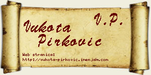 Vukota Pirković vizit kartica